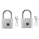 thumbnail image 1 of Candado de huella dactilar, candado de huella dactilar portátil antirrobo con carga USB para taquillas, maletas, parte trasera como se muestra, como se muestra, 1 of 5