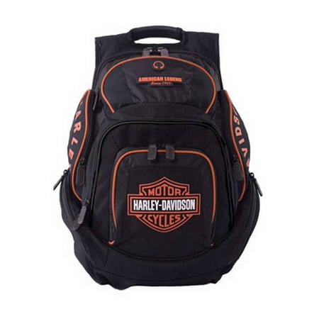 - Harley-Davidson Mens Deluxe Backpack BP1900S-ORGBLK, Harley Davidson