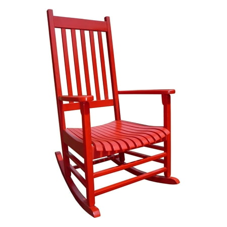 International Concepts Porch Rocker, Solid Wood, Red