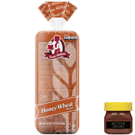 Aunt Millie s Honey Wheat Bread Loaf 22 oz 20 Ct Aunt Millie s Honey Wheat Bread Loaf 22 oz 20 Ct