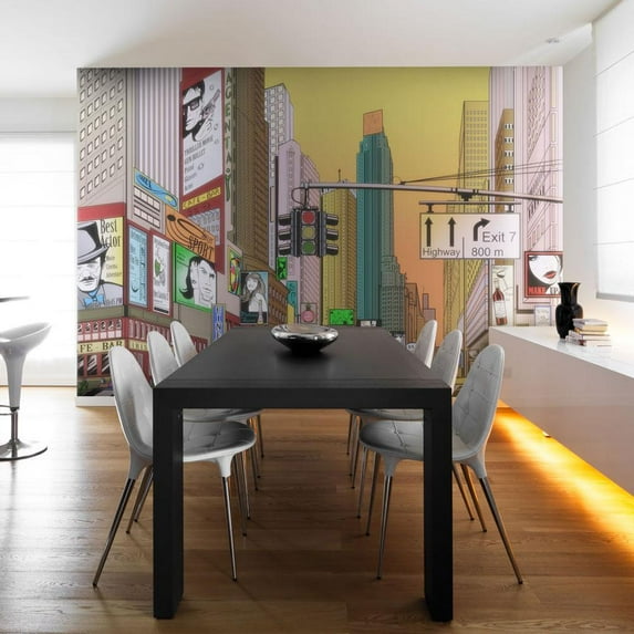 Tiptophomedecor New York Wallpaper Wall Mural - Rush Hour - Ny