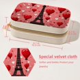 thumbnail image 5 of Valentine's Day Velvet Portable Earring Organizer Box with Removable Compartment - Ideal Travel Organizer and Jewelry Box Gift, 5 of 7
