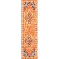 thumbnail image 5 of JONATHAN Y MODERN PERSIAN 2 x 8 Runner Rug, Brooklyn Geometric Medallion - Orange/Blue, MDP207D-28, 5 of 9