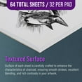 thumbnail image 4 of U.S. Art Supply 9 in. x 12 in. Premium Heavy-Weight Charcoal Paper Pad, 160gsm, 90 Pound, 30 Sheets (Pack of 2), 4 of 6