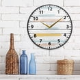 thumbnail image 6 of Abstract Stripes and Dots Wall Clock Modern Decor Acrylic Clock Golden Hands 9.5in, 6 of 12