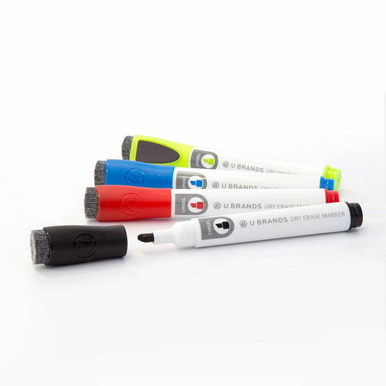 U Brands Dry Eraser Markets, Multi-Colored - 4 count