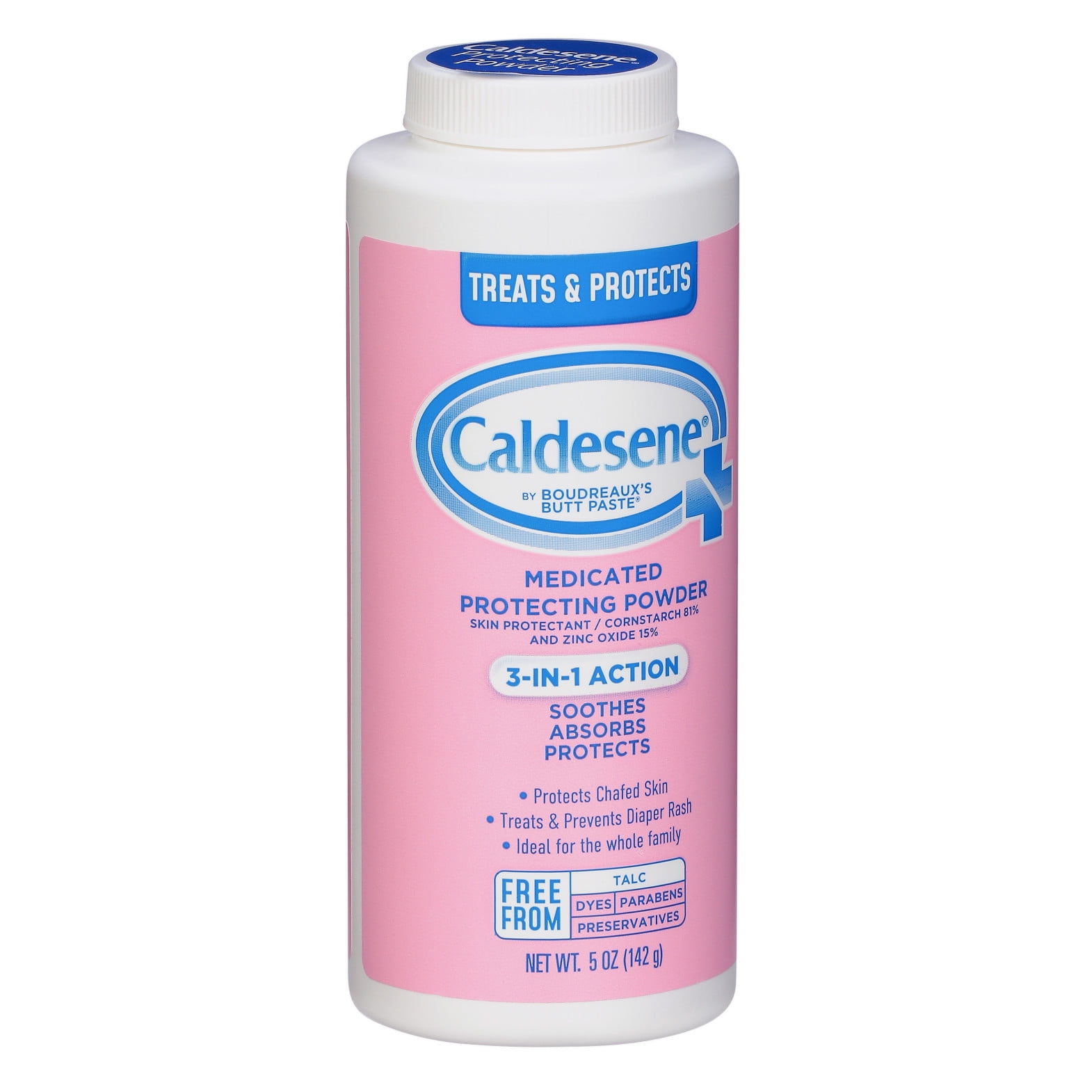 Caldesene Medicated Protecting Body Powder with Zinc Oxide and Cornstarch, Talc Free, 5 oz