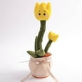 thumbnail image 2 of Eoozwa Talking Tulips Plush Toy Repeats What You Say Dancing Walking Mimicking Twisting Stuffed Animal Musical Electric Interative Christmas Birthday Flowers Gifts, 2 of 8