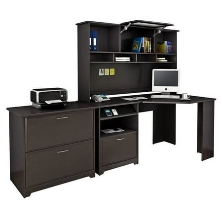 Bush Cabot 3 Piece Office Set in Espresso Oak