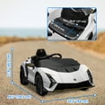 thumbnail image 3 of Qaba 12V Lamborghini Licensed Electric RC Car for Kids, Toddler Ride on Toys Gift, White, 3 of 9