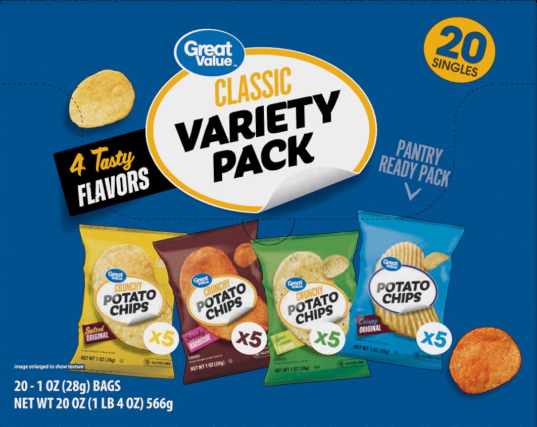 Great Value Classic Mix Variety Pack,1 oz, 20 Count