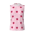 thumbnail image 6 of Picia Strawberry And Heart mens Cotton Tank Undershirts , Moisture-wicking Ribbed Tanks, Lightweight Cotton Tank Undershirts-X-Large, 6 of 8