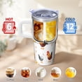 thumbnail image 6 of 20oz Funny Chicken Tumbler with Handle Insulated Travel Mug Special Birthday Christmas Gift for Chicken Fans Women Men Cup Holder Friendly Durable Material Wide Mouth for Ice Office Home Daily Use, 6 of 6