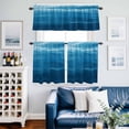 thumbnail image 2 of Blue Sea Kitchen Curtains Valances and Tiers Set of 3 Abstract Natural Undersea Gradient Ocean Tier Curtains and Valance with Rod Pocket for Small Windows, 27.5"x24", 2 of 9