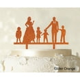 thumbnail image 1 of Personalized Family Cake Topper Custom Silhouette Wedding Cake Topper Cake Decorations Option Available 6-7 Inches Wide, 1 of 1