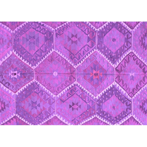 Ahgly Company Indoor Rectangle Southwestern Purple Country Area Rugs, 2' x 3'