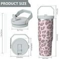 thumbnail image 5 of 1pc Bear 30oz Tumbler with Straw & Handle - Insulated Stainless Steel Cup | Holiday Gift for Man Women (Christmas, Valentine's, Birthday), 5 of 7
