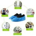 thumbnail image 2 of Tripumer 200 Pack Shoe Covers Disposable Hygienic Boot Recyclable Shoe Booties Covers CPE Covers Premium Waterproof Slip Resistant Blue, 2 of 5