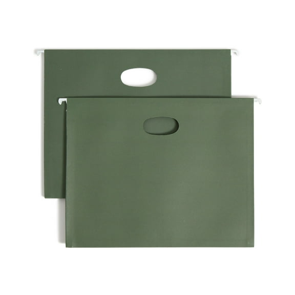 Smead® Hanging Expanding File Pockets, 3 1/2" Expansion, Letter Size, Standard Green, Box Of 10
