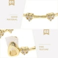 thumbnail image 3 of CTIRCHIU 1 Set Plated Rhinestone Grill Golden Design Teeth Accessory For Women Hip Hop Enthusiasts, 3 of 8
