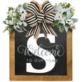 thumbnail image 1 of LCXmlly Wreath And Bow Personalized Front Door Wreath: Farmhouse Style Welcome Sign, 1 of 6