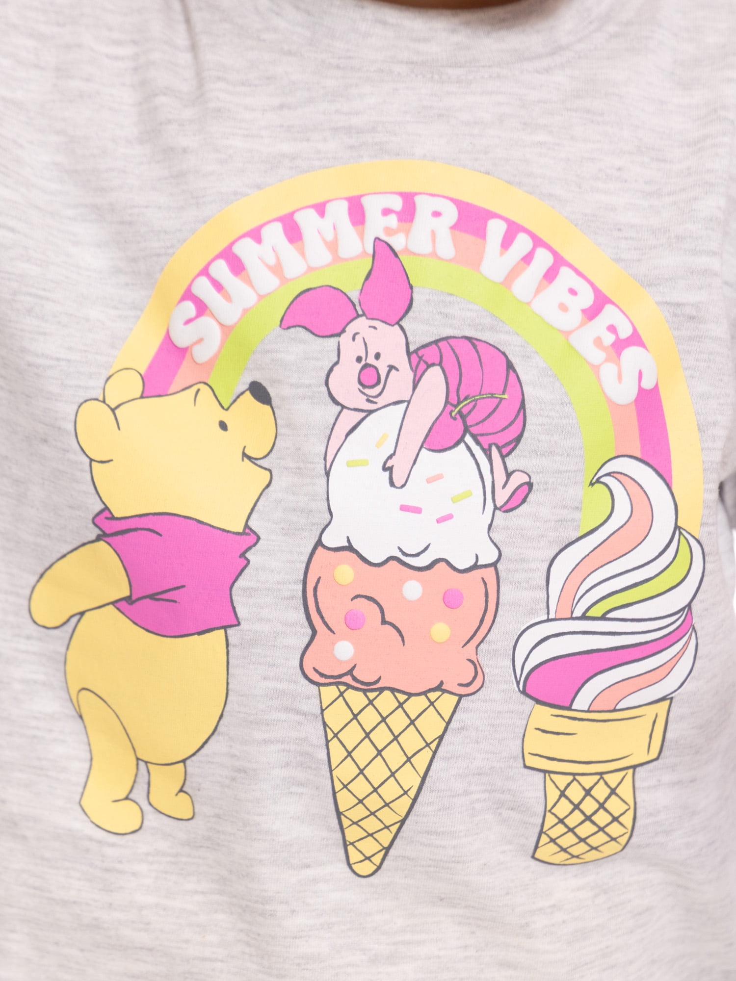 Winnie the Pooh Baby Girls Graphic Tee and Bike Shorts Set, 2-Piece, Sizes 0/3M-24M