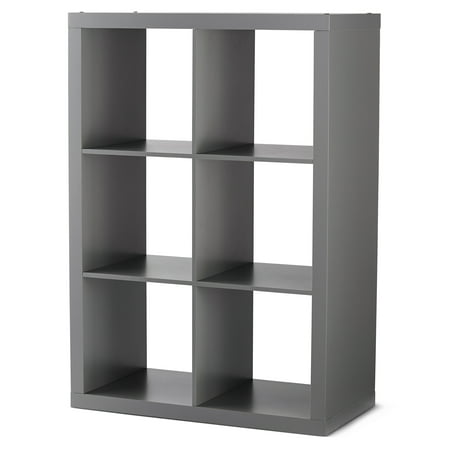 Better Homes & Gardens 6-Cube Storage Organizer, Gray