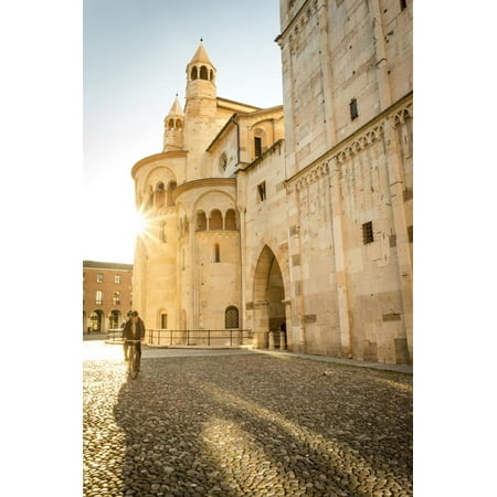 Modena, Emilia Romagna, Italy. Piazza Grande and Duomo Cathedral at sunset. Print Wall Art By Francesco Riccardo
