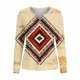 thumbnail image 2 of TaTaai Printed Long Sleeve T-Shirt Lightweight Loose Women's Fashion Retro Western Print Round Neck Button Detail Casual Spring Daily Top Gift, 2 of 5