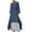 Blue-01, variant on Mittory Linen Maxi Shirt Dress for Womens Casual 3/4 Sleeve Crew Neck Boho Dresses with Pockets