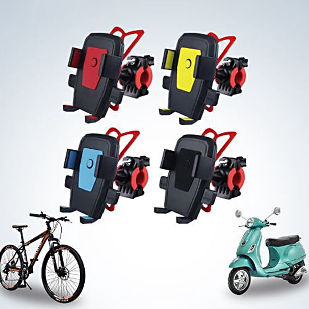 Xihbxyly Soporte Universal para Teléfono de Bicicleta con Bloqueo Automático, Rotación de 360°, Estable y Duradero, para Manillar de Motocicleta, Fácil Instalación, Negro, Rojo, Azul y Amarillo, 11 X