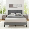 thumbnail image 5 of Gymax Queen Size Upholstered Bed Frame w/ Elastic Pockets Mattress Foundation Gray, 5 of 9