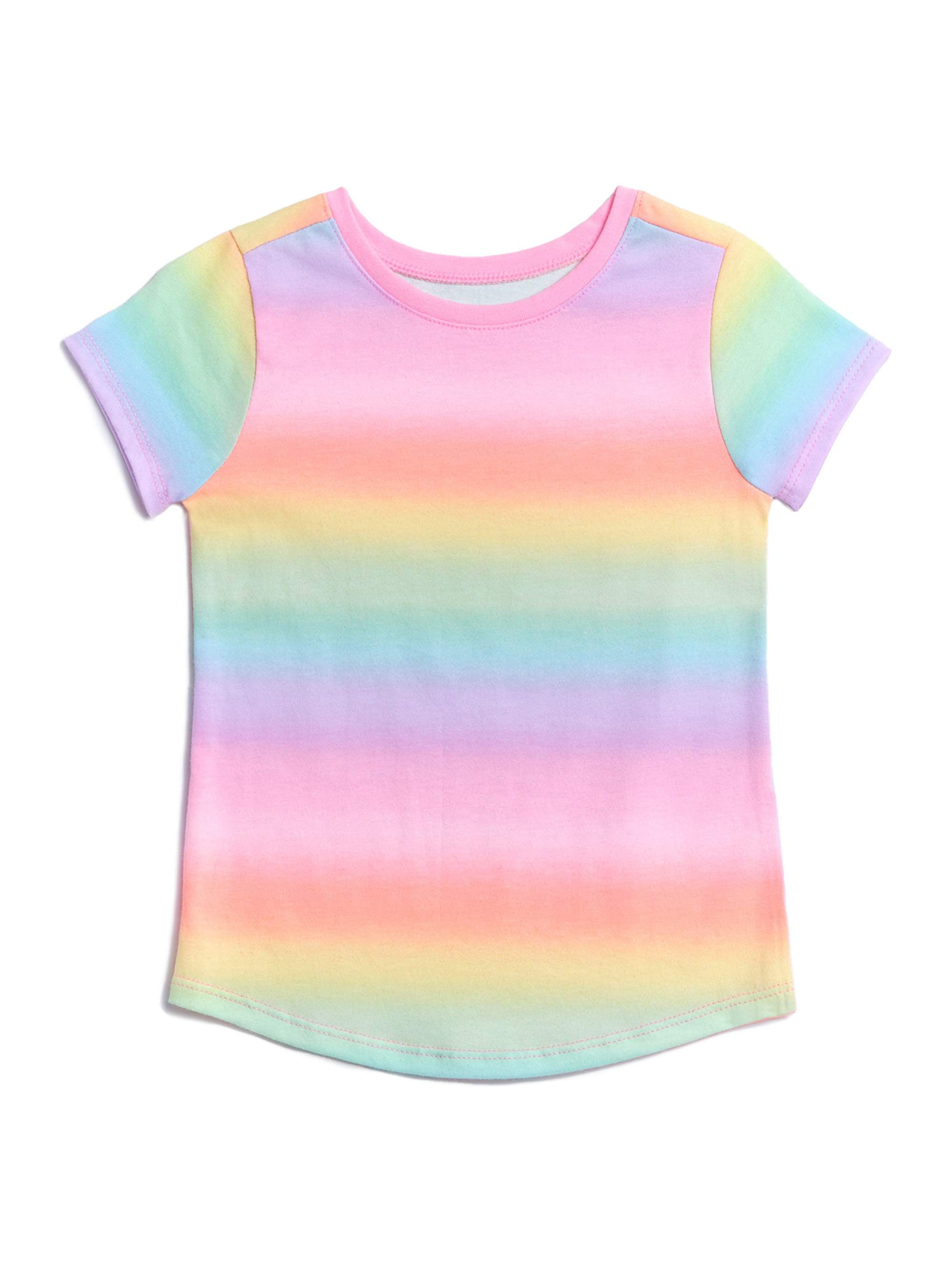Gymboree Girl size 2T Short sleeved Rainbow Shirt & Striped Leggings 
