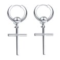thumbnail image 3 of 2pcs de Acero Inoxidable Cruz Cuelga Pendientes zo Joyería Mujeres Sunnimix Pendiente cruzado de acero inoxidable, 3 of 8