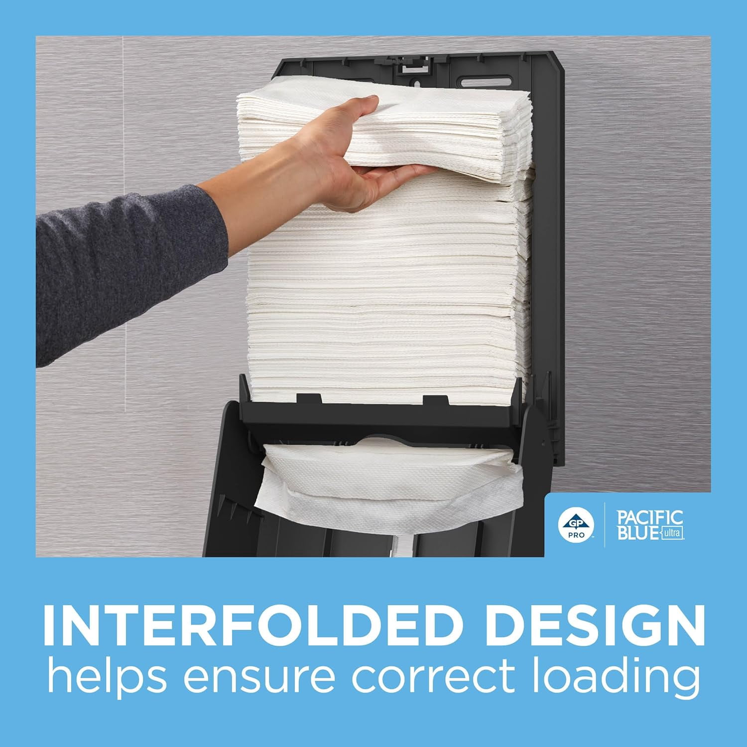 Pacific Blue Ultra Big Z-Fold Paper Towels by GP PRO (), White, 20887, 220 Paper Towels Per Pack, 10 Packs Per Case (2200 Total), 10.20'' x 10.80''