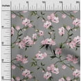 thumbnail image 2 of oneOone Polyester Spandex Gray Fabric Floral Craft Projects Decor Fabric Printed By The Yard 56 Inch Wide, 2 of 4