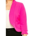 thumbnail image 5 of Moa Collection Women's Plus Size Casual 3/4 Sleeve Bolero Open Front Cardigan Jacket Blazer, Female, 5 of 6