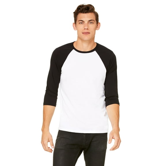 Bella Canvas Unisex Jersey 3/4 Sleeve Baseball Tee