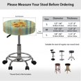 thumbnail image 6 of ZIATUBLE Sunflower Wooden Bar Stool Seat Covers Dustproof Stool Covers Chair Slipcovers 2 Pieces Universal Circle Stool Seat Covers Easy to Install Seat Cover for Vanity Chair Size M, 6 of 6
