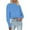 Light Blue, variant on Cropped Sweatshirts for Women Crew Neck Fleece Lined Pullover Long Sleeve Cute Crop Tops Going out Fall Clothes