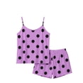 thumbnail image 6 of StSilkitty Women's Plus Size Pajama Sets 2 Piece Polka Dot Sleeveless Spaghetti Strap Cami Tops and Shorts Loungewear Sets, 6 of 9