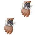 thumbnail image 4 of Inteprter Materiales Ramillete de muñeca de rosa de satén hecho a mano para bodas Flor de muñeca nupcial ligera para dama de honor Type2 NO2, 4 of 6
