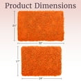 thumbnail image 6 of Lavish Home 2-Piece Memory Foam Bath Mat Set with Non-Slip Base (Orange), 6 of 6