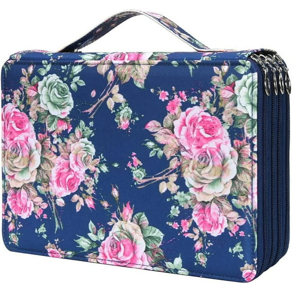Colored Pencil Case - 200 Slots Pencil Holder with Zipper Closure Twill Fabric Large Capacity Pencil Case, for Watercolor Pens or Markers, Pencil Case Organizer for Artist