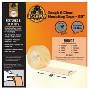 Gorilla Tough & Clear Double-Sided Mounting Tape, 60 Roll-1 Pack/ Model 6065201, New