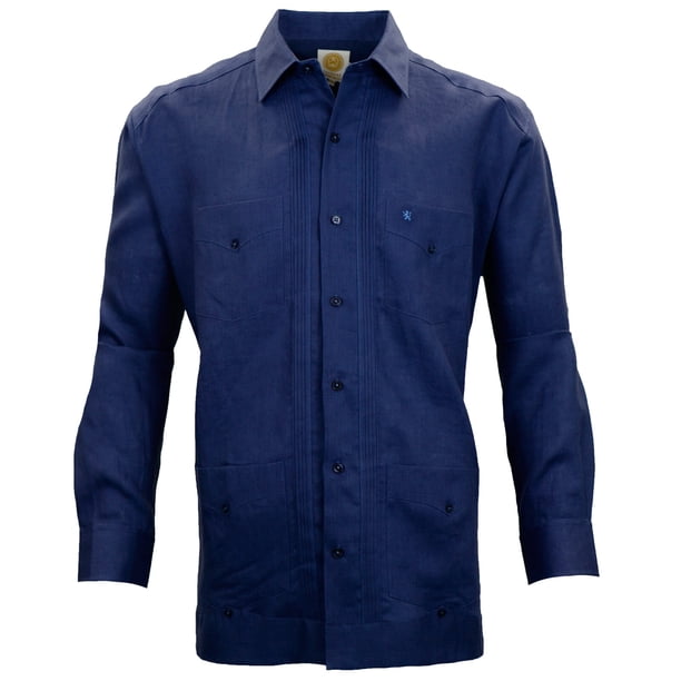Manchester Guayabera Regular Fit Petroleo, XG Manchester 3042B