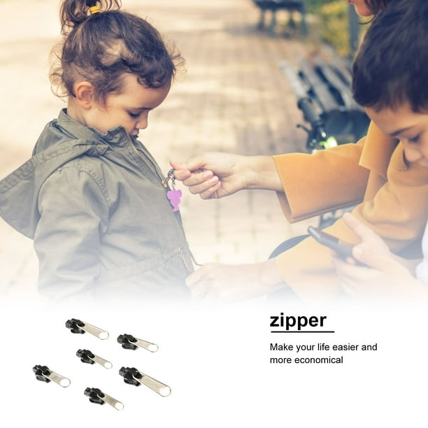 6PCS Zipper Repair Kit Universal Zipper Fixer with Metal Slide 