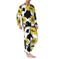 thumbnail image 2 of Fotbe Sunflowers Country Pijama de Hombre con Estampado de Manga Larga, Conjunto de 2 Piezas, Ropa de Dormir Suave y Cómoda con Bolsillos-X-Large, 2 of 7