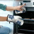 thumbnail image 2 of Pioneer Flower Kitchen Oven Mitt and Pot Holder Sets 2 Pcs for Baking, Cooking and Grilling, Heat Resistant Up To 392 °F, 2 of 7