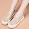 thumbnail image 3 of Mostsola Loafers for Women Embroidery Mesh Sandals Soft Sole Walking Shoes Slip on Dress Shoes, 3 of 8